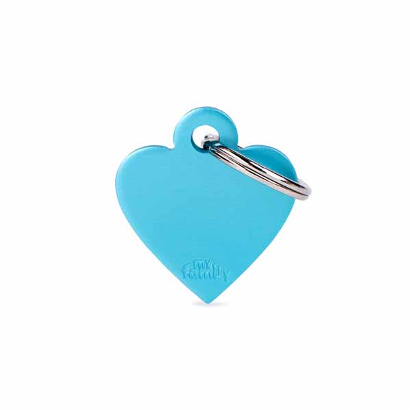 MY FAMILY MEDAGLIETTA CUORE (S) ALLUMINIO AZZURRO (REF. MFB70)