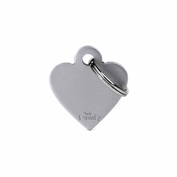 MY FAMILY MEDAGLIETTA CUORE (S) ALLUMINIO GRIGIO (REF. MFB72)