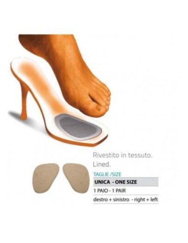 ORIONE OK PED 113 SOLETTA AVAMPIEDE RIVESTITA GEL POLIMERO MISURA UNICA 2 PEZZI