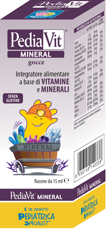 Pediatrica PediaVit Mineral Gocce Integratore di Vitamine e Minerali, 15ml