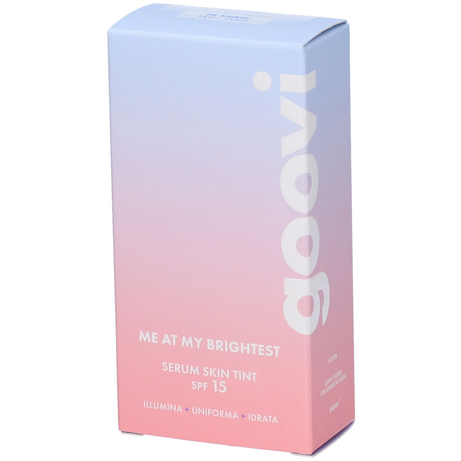 Goovi Me At My Brightest Siero Skin Tint SPF15 Tonalità 08 Amber 30 ml