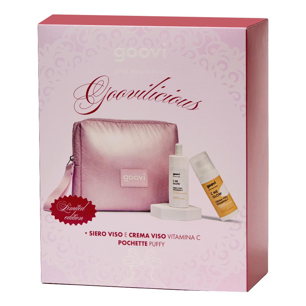 Goovi Cofanetto Vitamina C Siero 30 ml + Crema 50 ml + Pochette