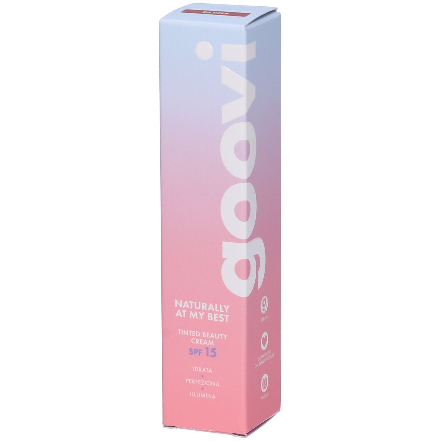Goovi Naturally At My Best Tinted Beauty Cream SPF 15 Colore 04 Deep 30 ml Crema