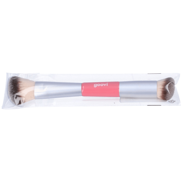 Goovi Pennello Duo Viso Pennello Make-Up per Fondotinta e Polveri Viso