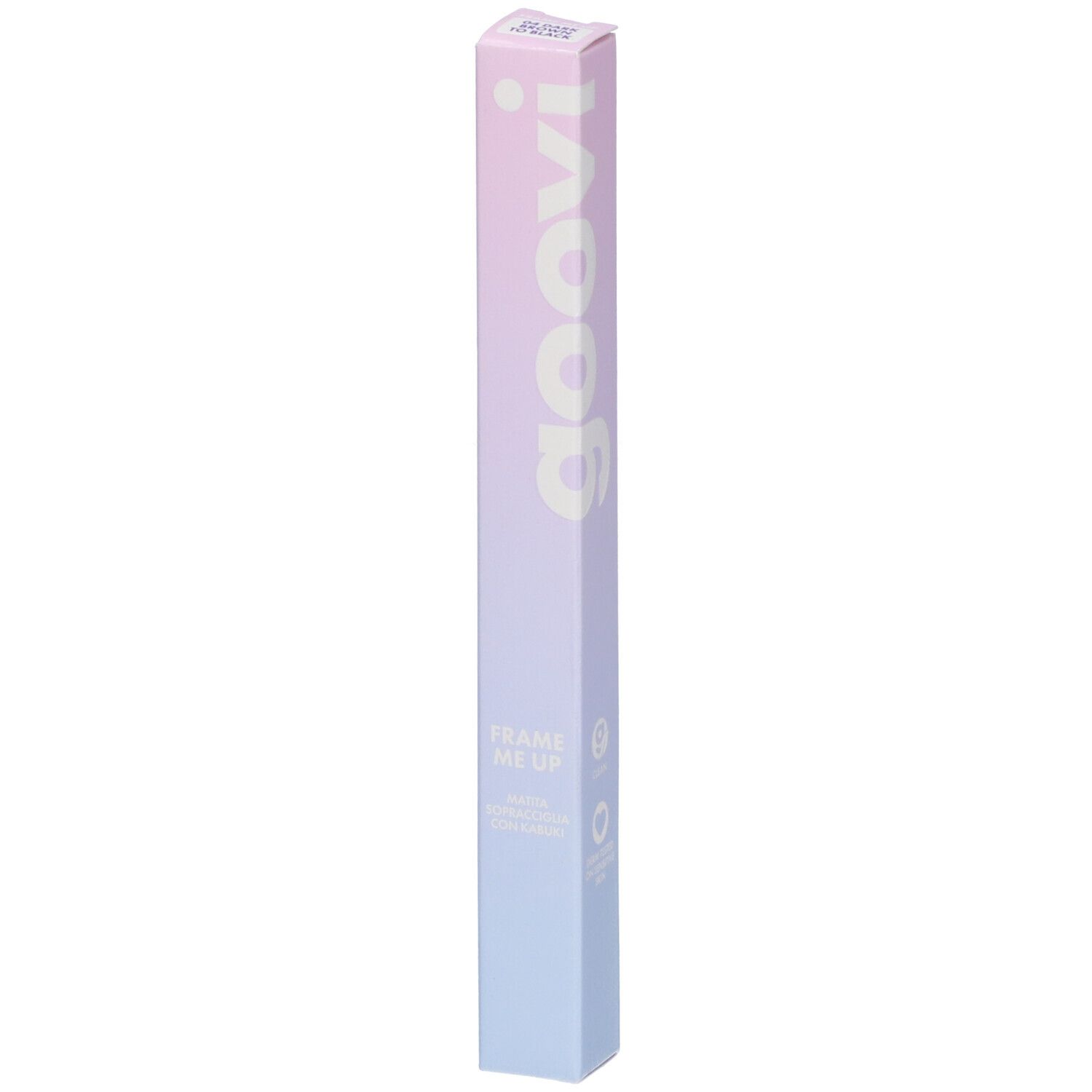 Goovi Frame Me Up Matita Sopracciglia con Kabuki Colore 04 Dark Brown to Black 1 pz Make up