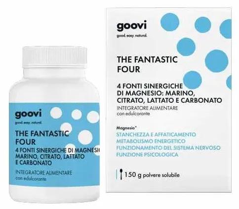 Goovi The Fantastic Four Magnesio Integratore Stanchezza e Affaticamento Gusto Agrumi 150g