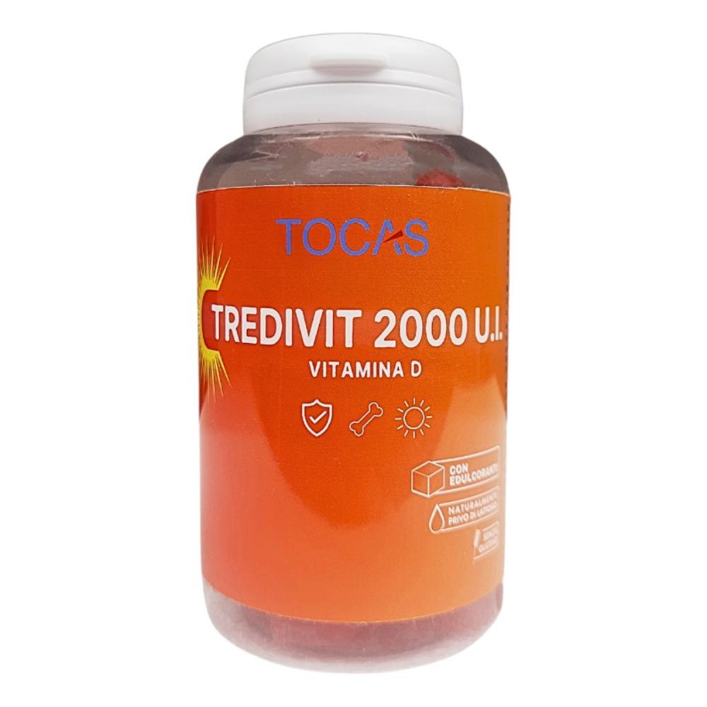 Tocas Tredivit 2000 UI Vitamina D per Ossa, Denti e Immunità 138 g Caramelle
