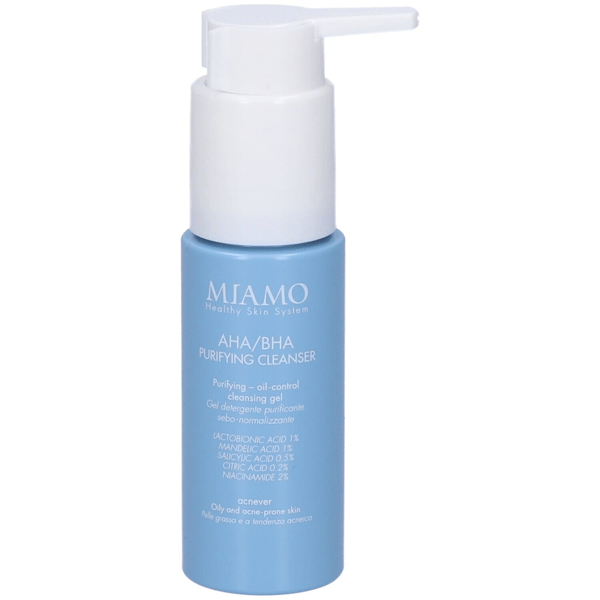 Miamo AHA/BHA Purifying Cleanser Travel 50 ml Gel Detergente Purificante Viso Acne