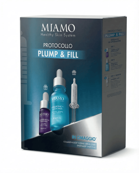 Miamo Protocollo Plump&Fill Hyaluronic14+ Fusion Serum 30ml + Collagen Boost Intense Serum 10ml + Epigenage Shot 1ml