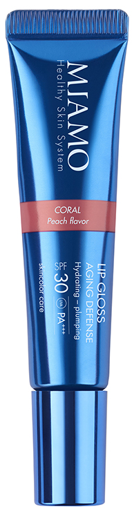 Miamo Lip Gloss Aging Defense SPF30 Protettivo Volumizzante e Idratante colore Coral, 15ml