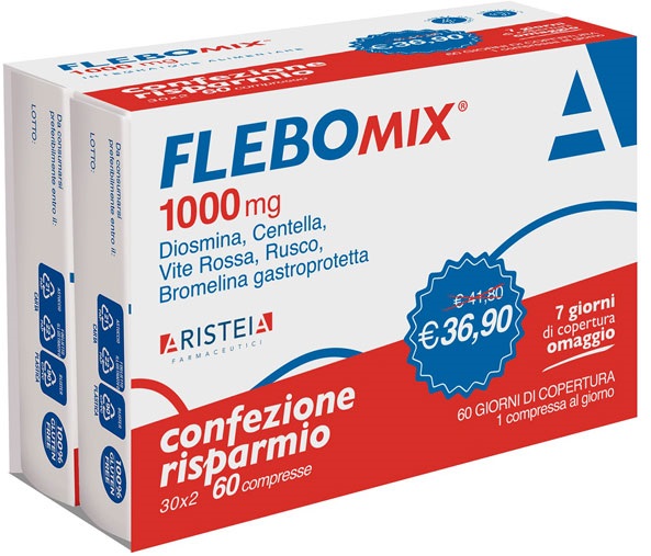 Flebomix 1000mg Integratore Per La Microcircolazione Bi-pack 60 Compresse