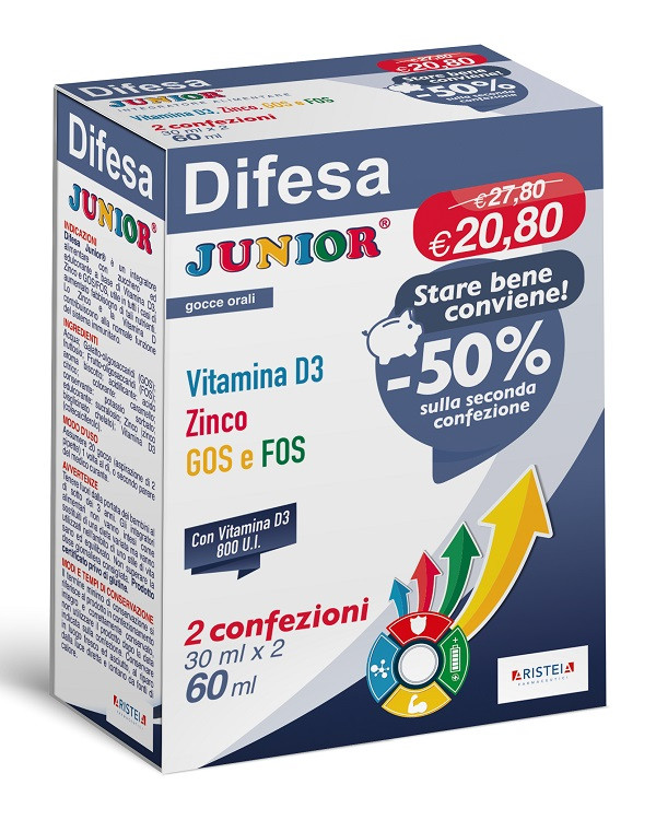 Difesa Junior Gocce Orali Integratore Per Il Sistema Immunitario 30ml X 2