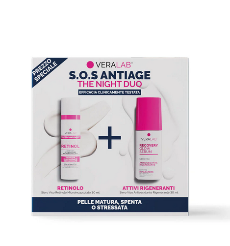 Veralab kit pharma the night duo 1 ultra retinol siero viso 30 ml + 1 recovery glow serum siero viso 30 ml — confronto prezzi