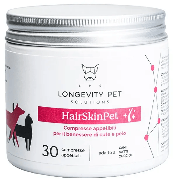Longevity Pet HaiSkinPet 30 Compresse per Il benessere di Cute e Pelo di Cani e Gatti