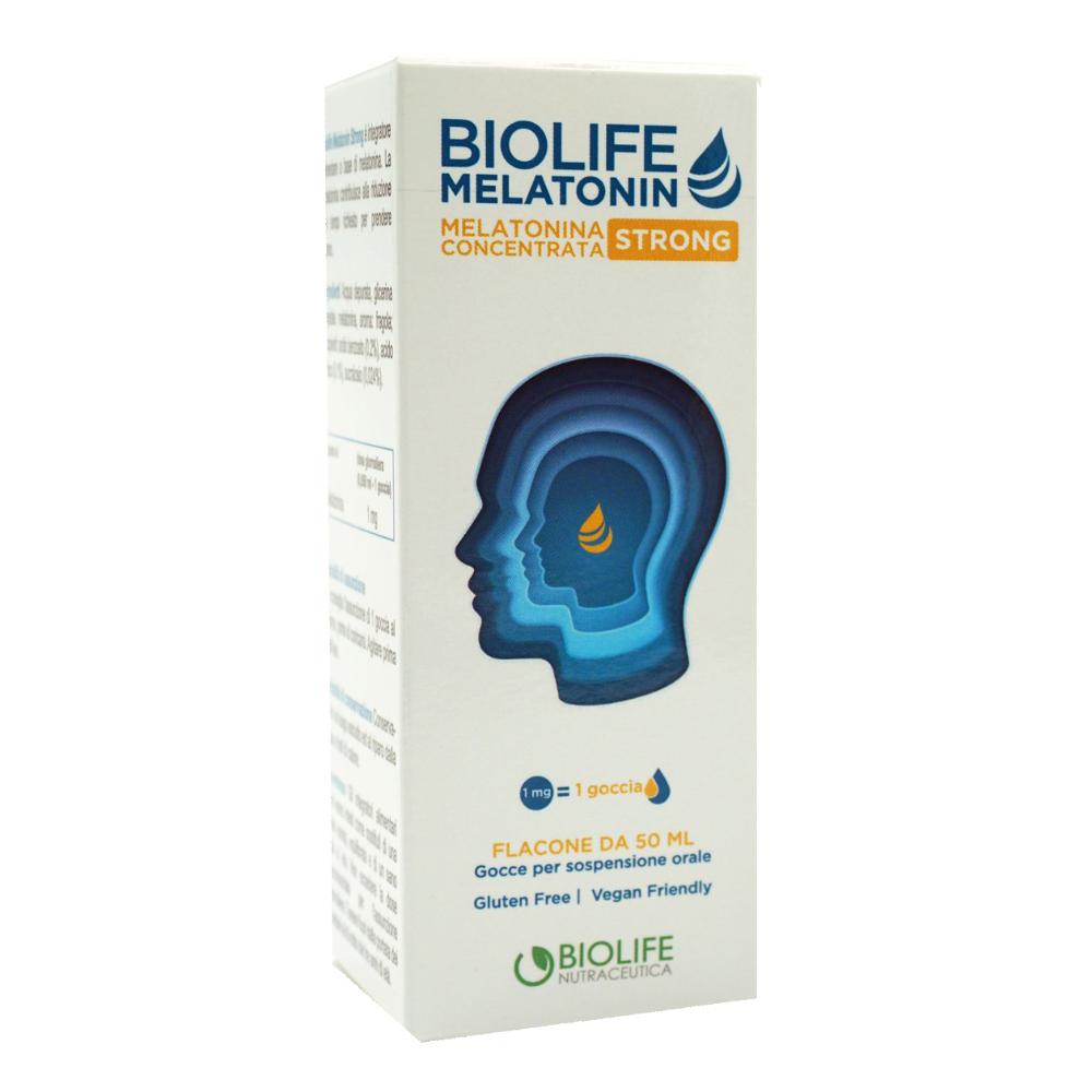 Nutraceutica Biolife Melatonin Strong - Integratore di melatonina per favorire il sonno, 50 ml