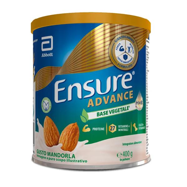 Ensure Advance Base Vegetale Integratore con Proteine Vegetali 400g Gusto Mandorla