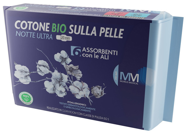 Munus medical assorbente notte ultra con ali cotone bio sulla pelle 320 mm 6 pezzi — confronto prezzi