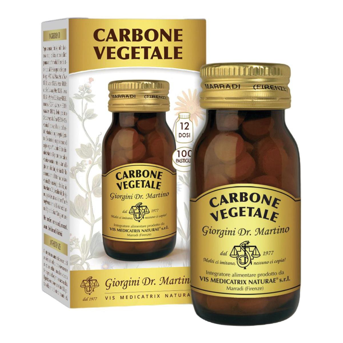Carbone vegetale 100 pastiglie