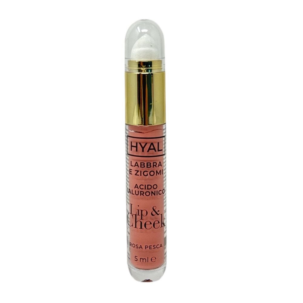 LR Wonder Hyal Lip & Cheek Labbra e Guance Gloss e Blush Rosa Pesca, 5ml
