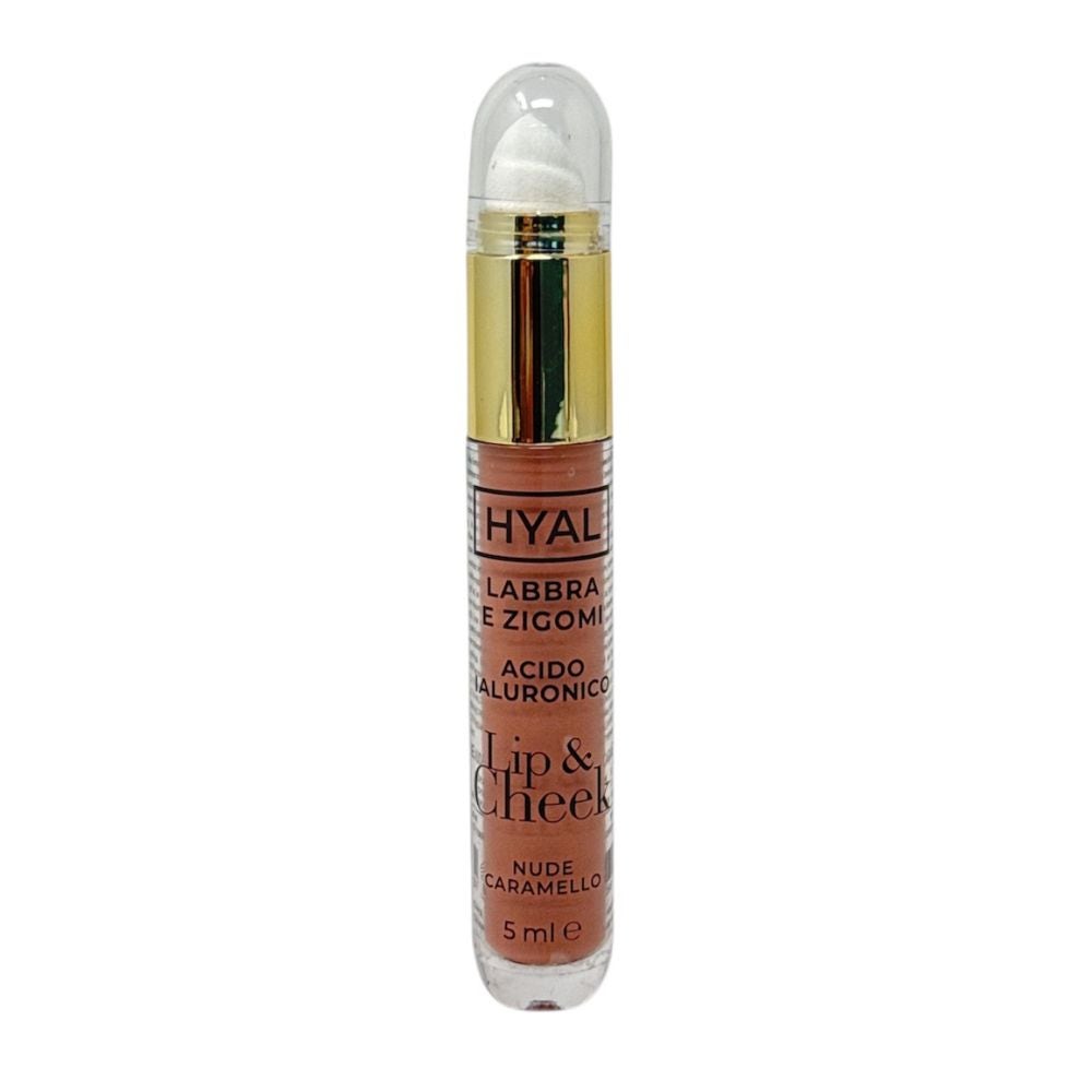 LR Wonder Hyal Lip & Cheek Labbra e Guance Gloss e Blush Nude Caramello, 5ml