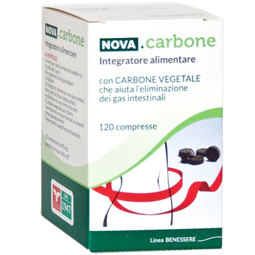 Nova carbone vegetale 120 compresse