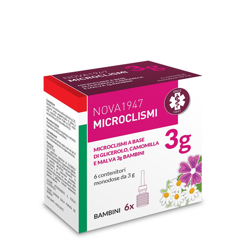 Nova1947 Microclismi 3g Bambini Contenitori Monodose 6 pz Clistere — confronto prezzi