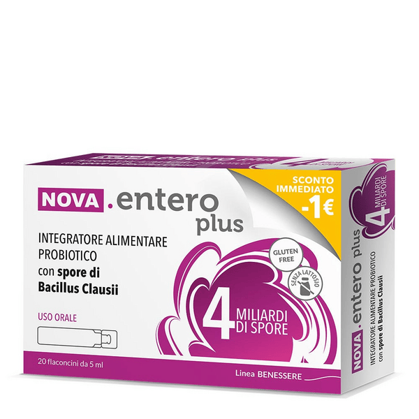 Nova Entero Plus 4 Miliardi di Spore 20 Flaconcini Da 5 ml