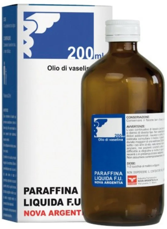 NOVA ARGENTIA - PARAFFINA LIQUIDA - OLIO DI VASELLINA - 200ML