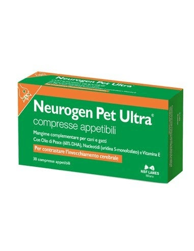 Neurogen Pet Ultra NBF Mangime Complementare Contro l'invecchiamento Cerebrale 30 Compresse Appetibili