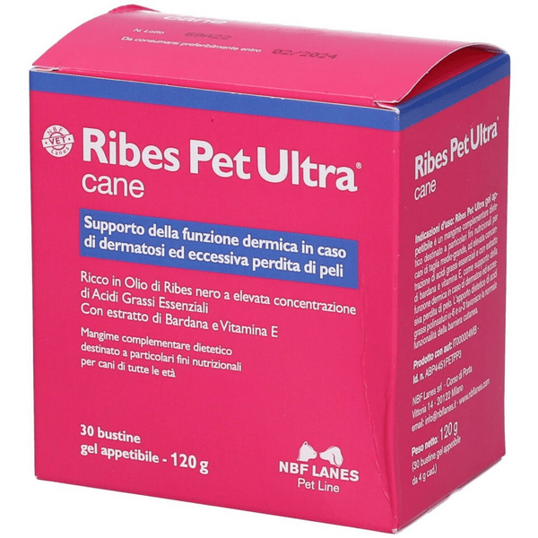 Ribes Pet Ultra Cane Gel Supporto Della Funzione Dermica In Cani 30 Buste