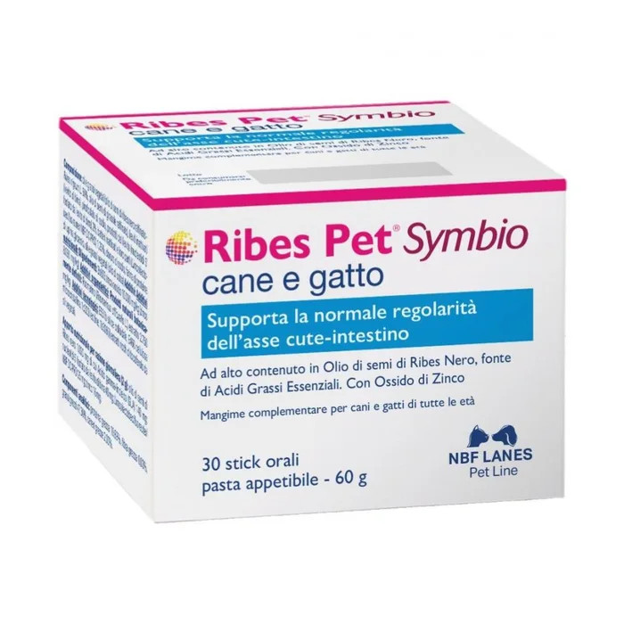 Ribes Pet Symbio Pasta Palatabile per Dermatite e Flora Intestinale Cani e Gatti 60 g
