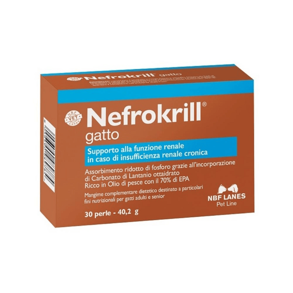 Nefrokrill Gatto Integratore Renale per Gatti 30 Perle — confronto prezzi