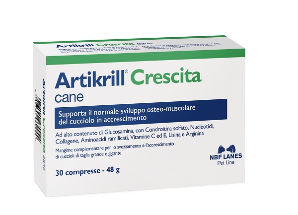Artikrill Crescita Mangime Complementare per lo Sviluppo Articolare dei Cuccioli 30 Compresse — confronto prezzi