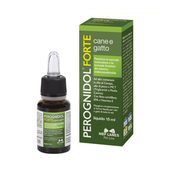 N.B.F. Lanes Perognidol Forte Mangime Complementare Olio Canapa Cani Gatti 15ml