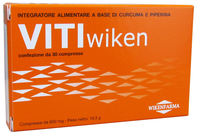 Vitiwiken Wikenfarma integratore curcuma - Integratore alimentare antiossidante, 30 compresse