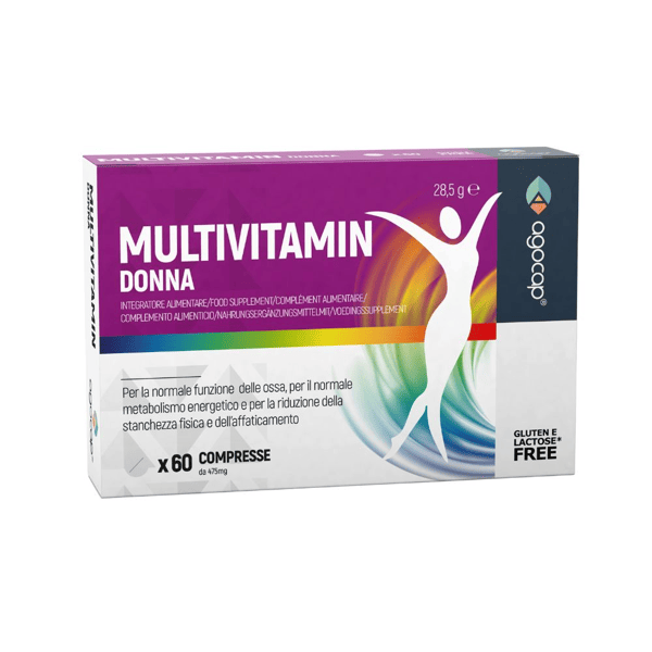 Multivitamin-Donna Multivitaminico Completo Donna 60 Capsule con Vitamine e Minerali Contro Stanchezza