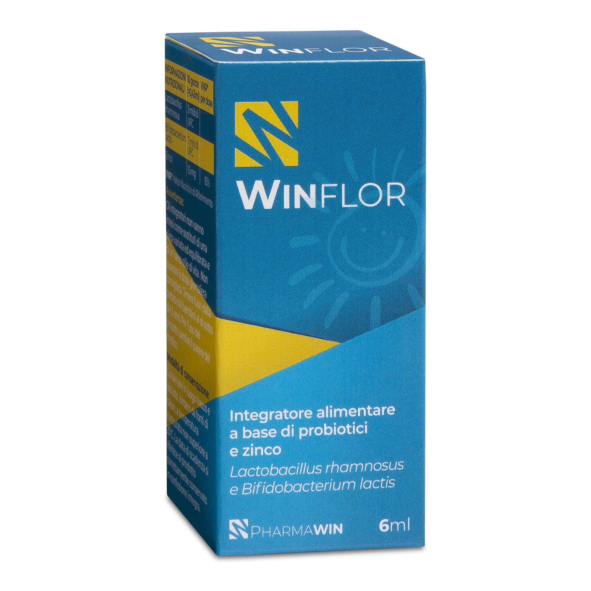 Pharmawin Winflor - Integratore probiotici e zinco per la flora intestinale, gocce da 6 ml — confronto prezzi