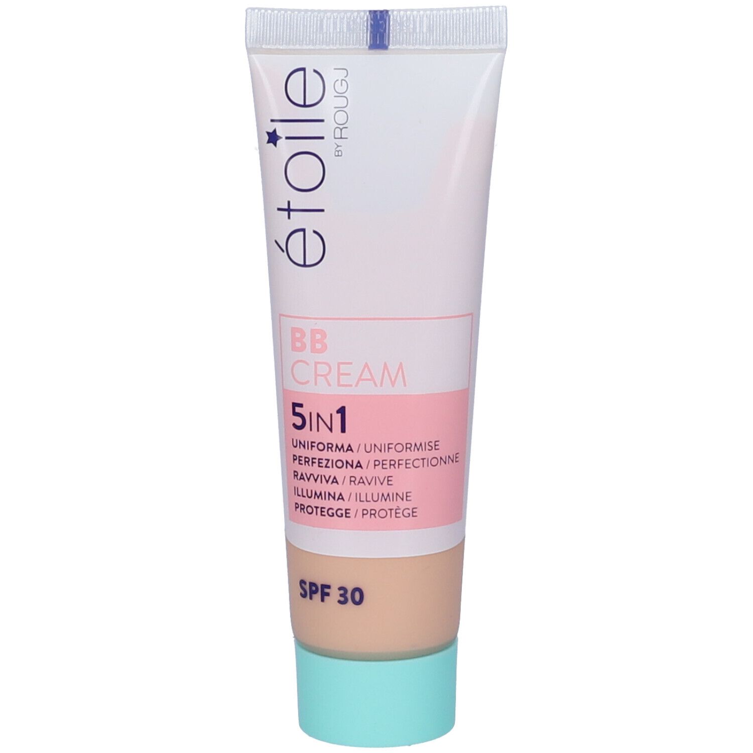 Rougj Etoile - BB Cream 5 in 1 SPF30 Crema Colorata colore 02 Light Rose, 25ml
