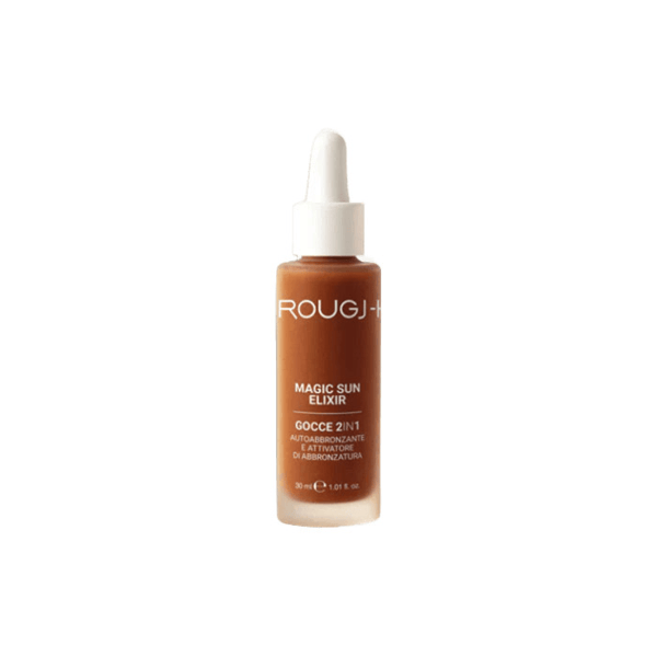 Rougj+ Magic Sun Elixir Gocce 2in1 30 ml Gocce Autoabbronzanti e Attivatore di Abbronzatura Effetto Dorato