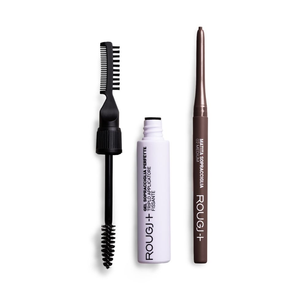 Rougj Kit Sopracciglia Perfette Con Matita 03 Dark + Gel Triplo Applicatore 6ml