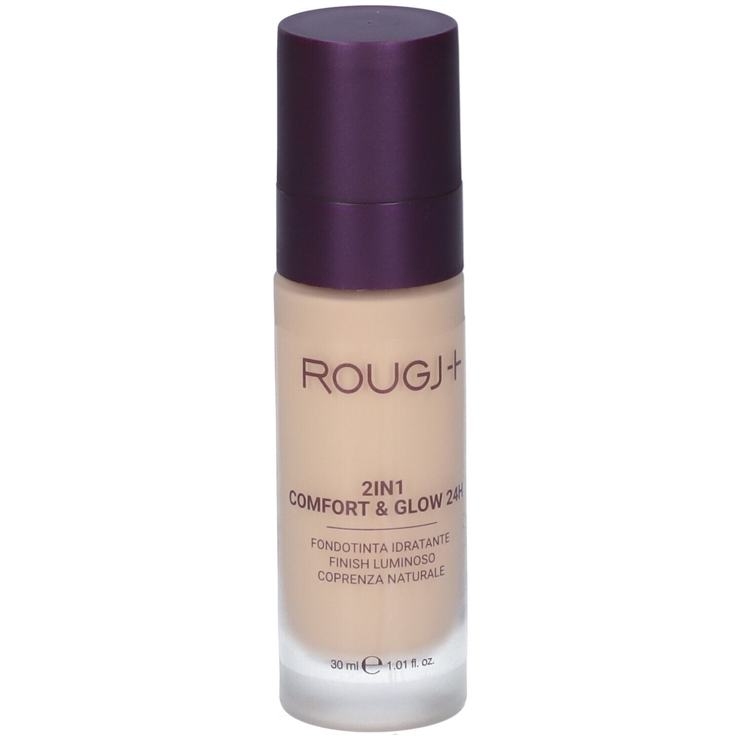 Rougj Fdt 2In1 Glow&Comfort 24H N.01 Light Rose 30 ml Emulsione