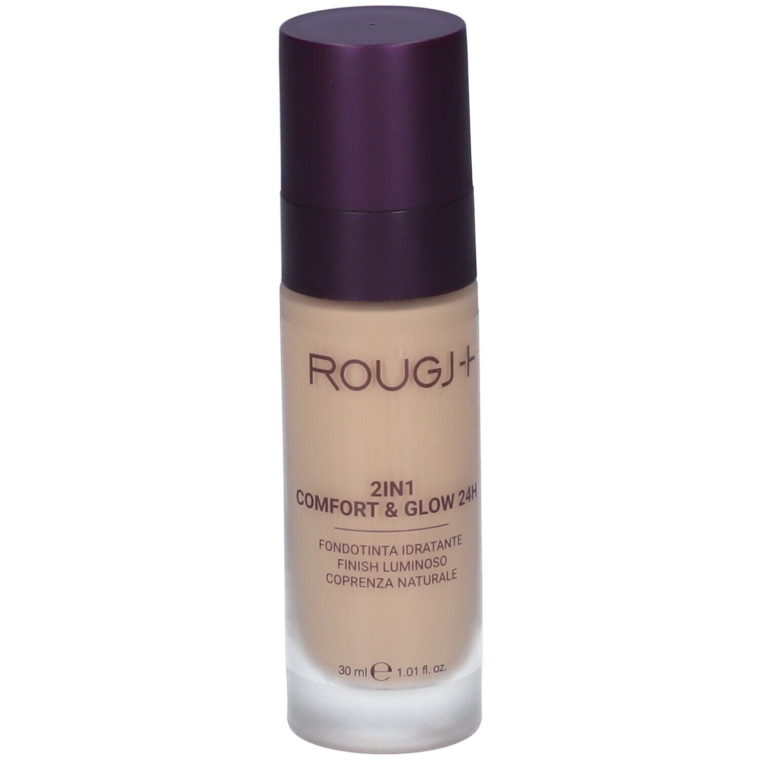 Rougj+ 2In1 Comfort & Glow 24H Fondotinta Idratante Luminoso Colore 03 Natural 30 ml Make up