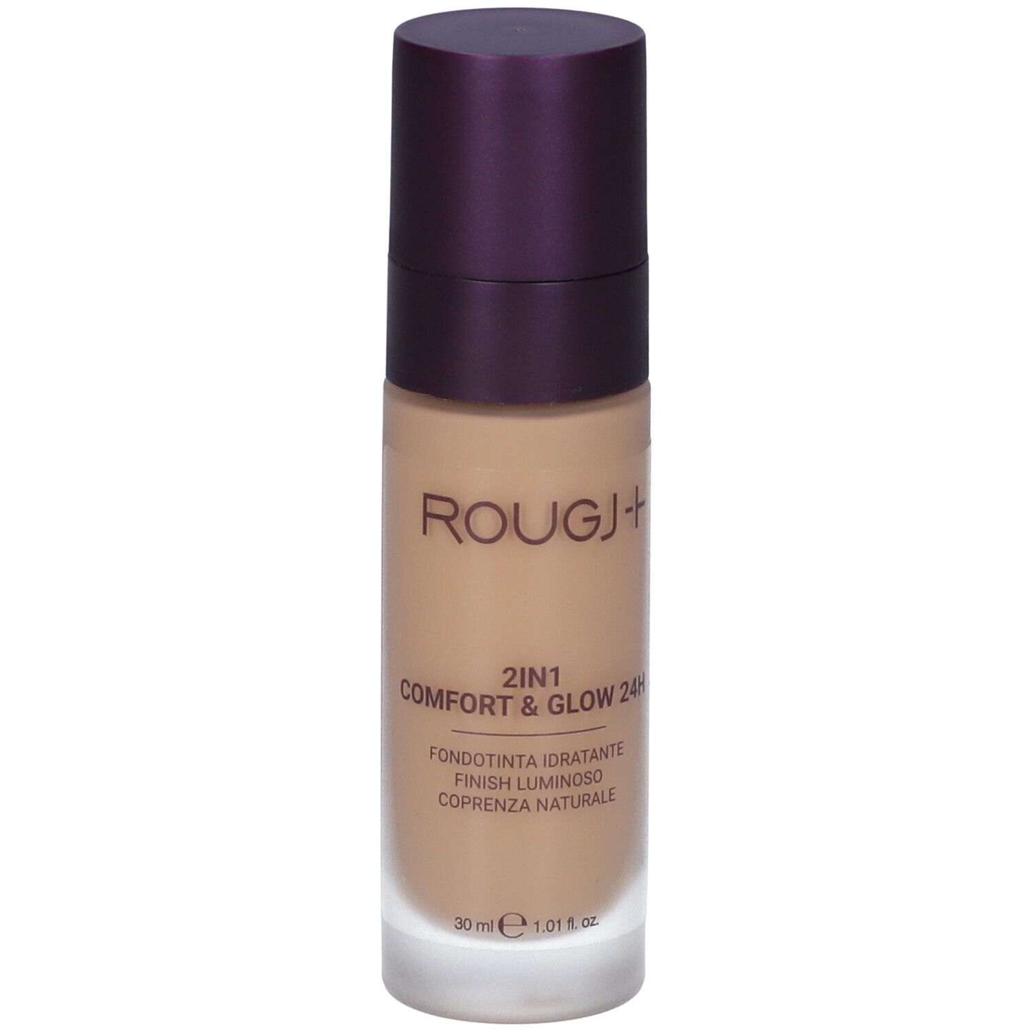 Rougj 2 in 1 Glow & Comfort 24H Fondotinta Idratante Luminoso colore 05 Bronze, 30ml