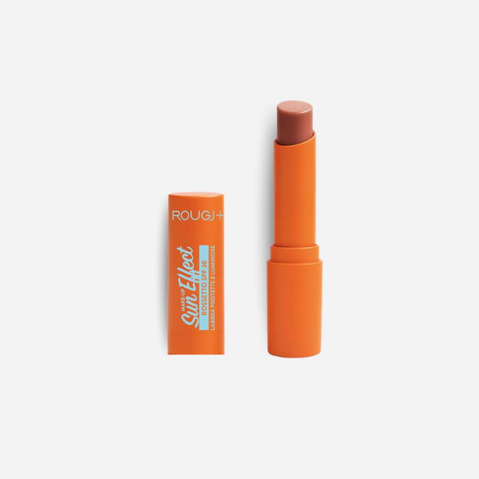Rougj Rossetto SPF30 colore intenso e protezione solare colore 02 Nude Brown, 1 stick