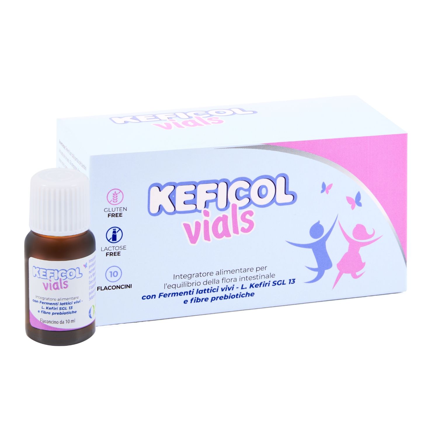 NTP BIOTECH - Keficol 4 miliardi probiotici per equilibrio e disturbi intestinali – 10 Flaconcini pz bevibili