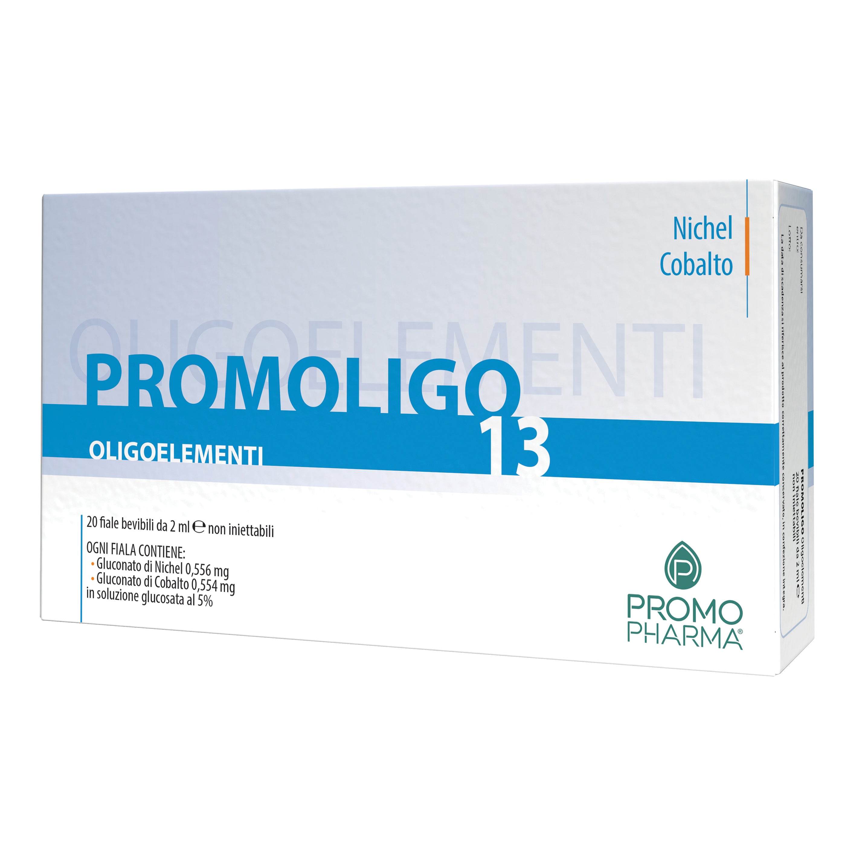 Promoligo 13 - Integratore di Nichel e Cobalto, 20 Fiale da 2ml