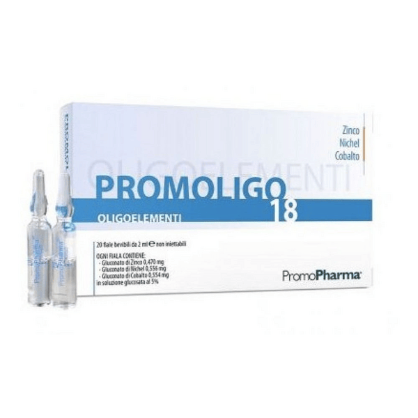 Promoligo 18 Zinco Nichel e Cobalto Oligoelementi 20 Fiale da 2 ml