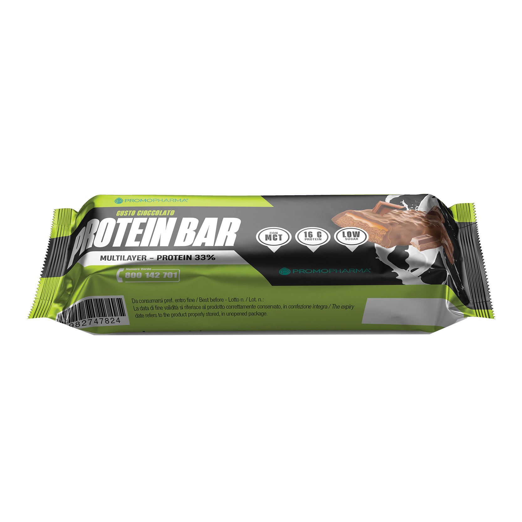 Promopharma Dimagra - Protein Bar Barretta Proteica 33% Gusto Cioccolato, 50g