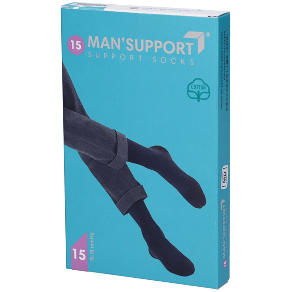 Gloria Med Man support Gambaletti Cotone 15-18 Mmhg Nero Taglia 5