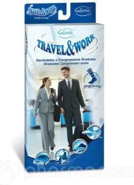 Gloria Med Travel & Work Gambaletto A Compressione Graduata Taglia 5 Blu